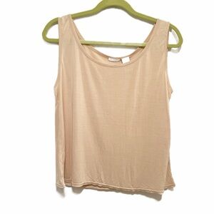 Cream Chemise Tank Top with Relaxed Fit